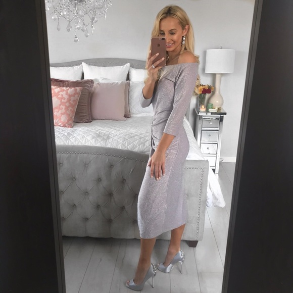 LAST ONE!!! Off The Shoulders Elegant Lavender Bodycon Dress - Picture 10 of 15